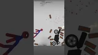 Stickman vs spider man 🕷️ dismounting most dangerous moment ☠️#gaming #shorts