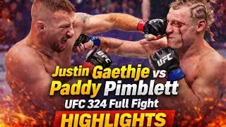 UFC 324 Justin Gaethje vs Paddy Pimblett Full Fight Highlights 