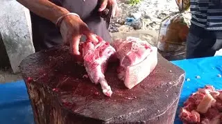 Amazing The Man Working Hard to Cutting The Whole Pork Meat || Perfect Butchery Skills