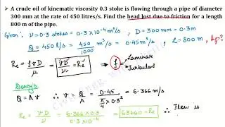 FM | L8G | Flow Through Pipes | Chezy’s & Darcy-Weisbach Formula | Numerical Problems P1