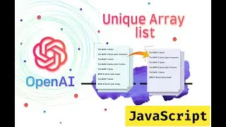 Explore openAi ChatGPT for Unique Array List and Array Reduce method Solution #3 #chatgpt #ai