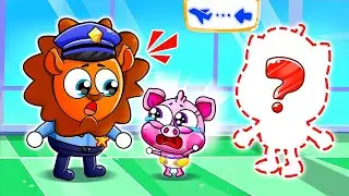 Airport Adventures ✈️❓! Where Is My Baby? Airplane Safety Rules | Lamba Lamby Kids Songs