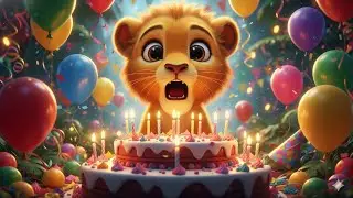 🎂🦁 Baby Lion Birthday Story | Cute Kids Birthday Video | Happy Birthday Animation