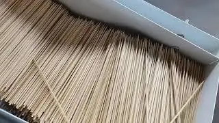 The process of producing bamboo skewers