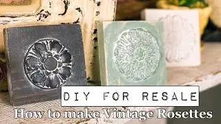 DIY for Resale: How to make Vintage Rosette using DIY Paint & Waxes and the IOD Mould&hellip;Rosettes