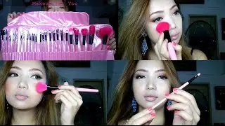 Makeup For you | 24 Piece Pink Makeup Brush Set