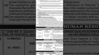 PPSC latest Jobs Advertisement 21/2021.