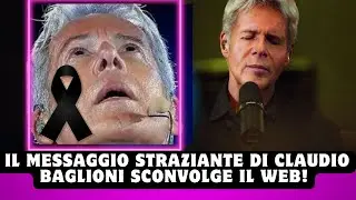 ULTIM'ORA: Claudio Baglioni sotto shock, l'annuncio del lutto poco fa