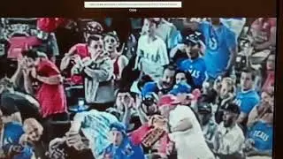 Texas Rangers Foul Ball nut shot 4/6/2016