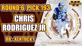 Washington Commanders Draft Picks: Round: 6 Pick: 193 Chris Rodriguez Jr
