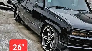 Tucking 26 inch wheels on obs chevy