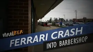 Ferrari Crash Into Barbershop