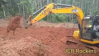 JCB excavator working in the hilly area | JCB js 81 Excellence work ||