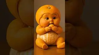 Малыш мандаринчик ест мандарин 🍊 #cute #дети #animation #asmr #mukbang #fruit