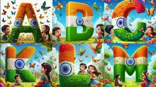 Celebrating the Indian Flag with alphabet AI images | art #independenceday #abcd #republicday
