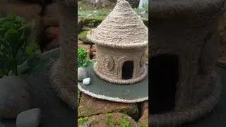 🛖🌳DIY | Easy Jute Rope Craft | How To Make a Hut With Jute Rope #shorts #craft #art #new #diy🛖🛖