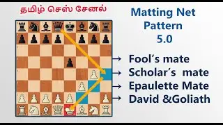 David and Goliath mate,Epaulette mate,Scholars mate and fools mate in tamil,Basic Matting  pattern
