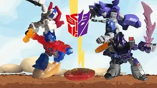 Battle For The Coin (blokees Transformers stop motion)