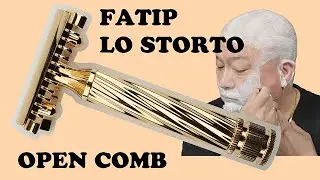 イタリア製FATIPのスラント・オープンコムはその派手な外観とは裏腹に実用的な素晴らしい両刃カミソリです。
