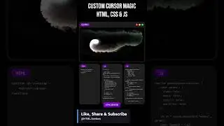 Custom Cursor Magic ✨ HTML, CSS & JS 