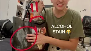 How to remove alcohol stain on your bag?