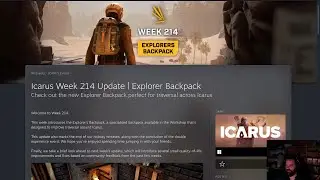 Icarus - Week 214 PatchNotes Discussion - Explorer Backpack