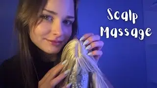 [asmr] wig on mic scalp massage for stress relief and relaxation ♡