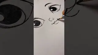 Cute Krishna Ji Drawing 🥰💖 #shorts #radhakrishna #krishna #drawing #shortsfeed