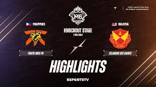Fnatic ONIC PH vs Selangor Red Giants HIGHLIGHTS M6 World Championship | SRG vs FNOP ESPORTSTV