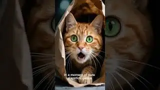 The Bag Rustler 🛍️🐱 | Funny Cat Short Story.  #funnyanimal #funnypets