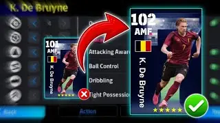How To Train 102 Rated K.De Bruyne In Efootball 2024 | K.De Bruyne Max Level Pes 2024🥳✅