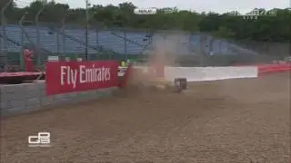 GP3 Series 2016. Qualifying Silverstone Circuit. Kevin J&ouml;rg Crash