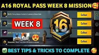 🟢A16 WEEK 8 MISSION | PUBG WEEK 8 MISSION EXPLAINED | A16 ROYAL PASS WEEK 8 MISSION | C9S27 WEEK 8