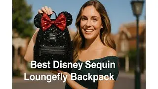 🎒 Loungefly Disney Minnie Mouse Silver Sequin Mini Backpack | Best Disney Sequin Loungefly Backpack✨