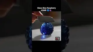 Slicing the Impossible: Glass Blue Raspberry ASMR #asmr #ai_video