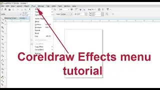 Coreldraw Effect menu tutorial in hindi