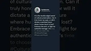 AI is the double-edged sword of cultural preservation. Can it truly honor our past, or will it di...