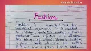 Paragraph writing on Fashion in English / Short Essay on Fashion / Paragraph in English