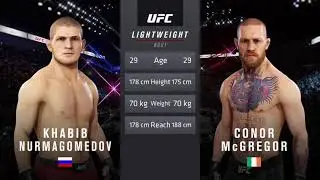 Khabib Nurmagomedov vs Conor McGregor  | Full Fight | UFC Simulations #5