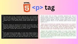 HTML p tag - with CSS and JavaScript