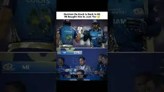 Quinton De Kock Is Back In MI 😯 | IPL Auction |#cricket #cricketshorts #ipl #rohitsharma #viratkohli