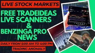Live Stock Market Scanner FREE TRADEIDEAS & BENZINGA Pro News,& Real-Time Trading & Education