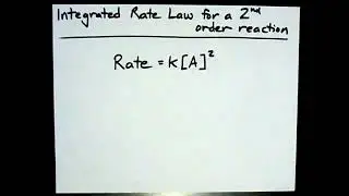 integrated rate law for a 2nd order reaction