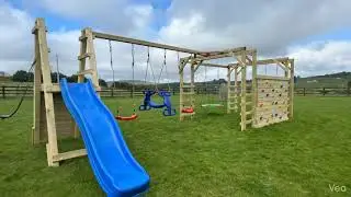 Garden Gym Frame Connected to Cubby Tower &ndash; Best Value Kids Outdoor Play Equipment in Ireland