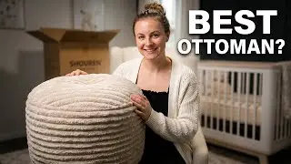 SHOUREN Stuffed Round Pouf Ottoman - My Honest Review