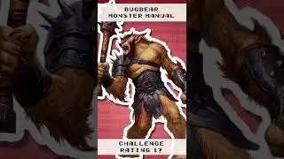 Exposed D&D 5e Bugbear Challenge Rating #Shorts
