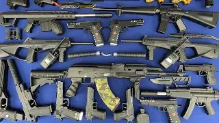 Airsoft Realistic Rifles, Bead Launching Guns and Desert Eagles withq Rapid and Auto-Firing Feature
