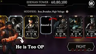 Round 2 Mk Mobile Fatal Edenian Tower Battle 60,80,100 And Diamond Char Reward | Onslaught Jax is OP