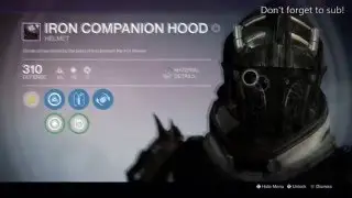 RARE WARLOCK HELMET! - Iron Companion Hood Review