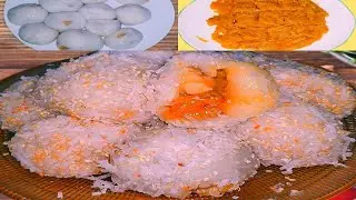 PALITAW WITH MANGO FILLING || rice flour recipe || palitaw